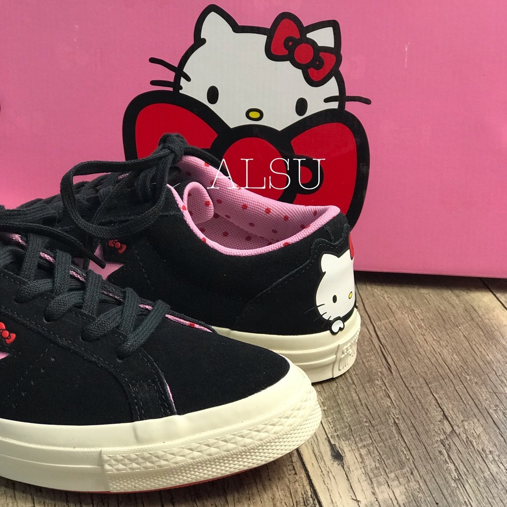 Conv&Hello Kitty One Star OX 38c Black PrismPink W - Picture 2 of 8